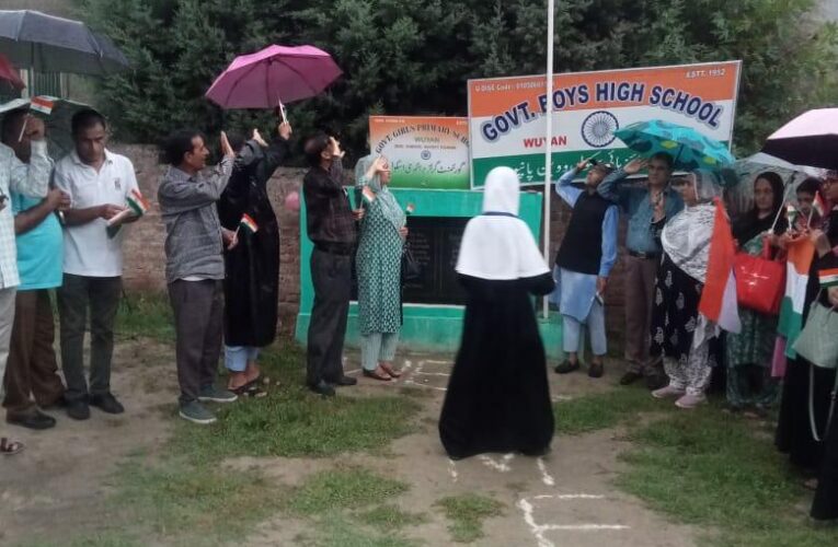 India Celebrates 78th Independence Day: Flag Hoisted at Govt. Boys High School Wuyan, Pampore