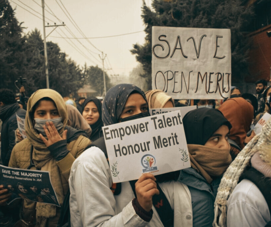 MP Ruhullah Mehdi Leads Protest Against J&K Reservation Policy Outside CM’s Residence