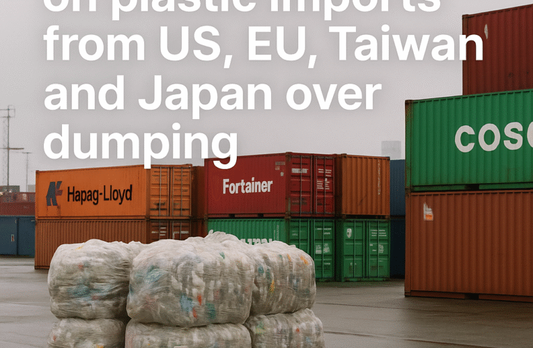 China Imposes New Tariffs on Plastic Imports from U.S., EU, Taiwan, and Japan Over Dumping Concerns