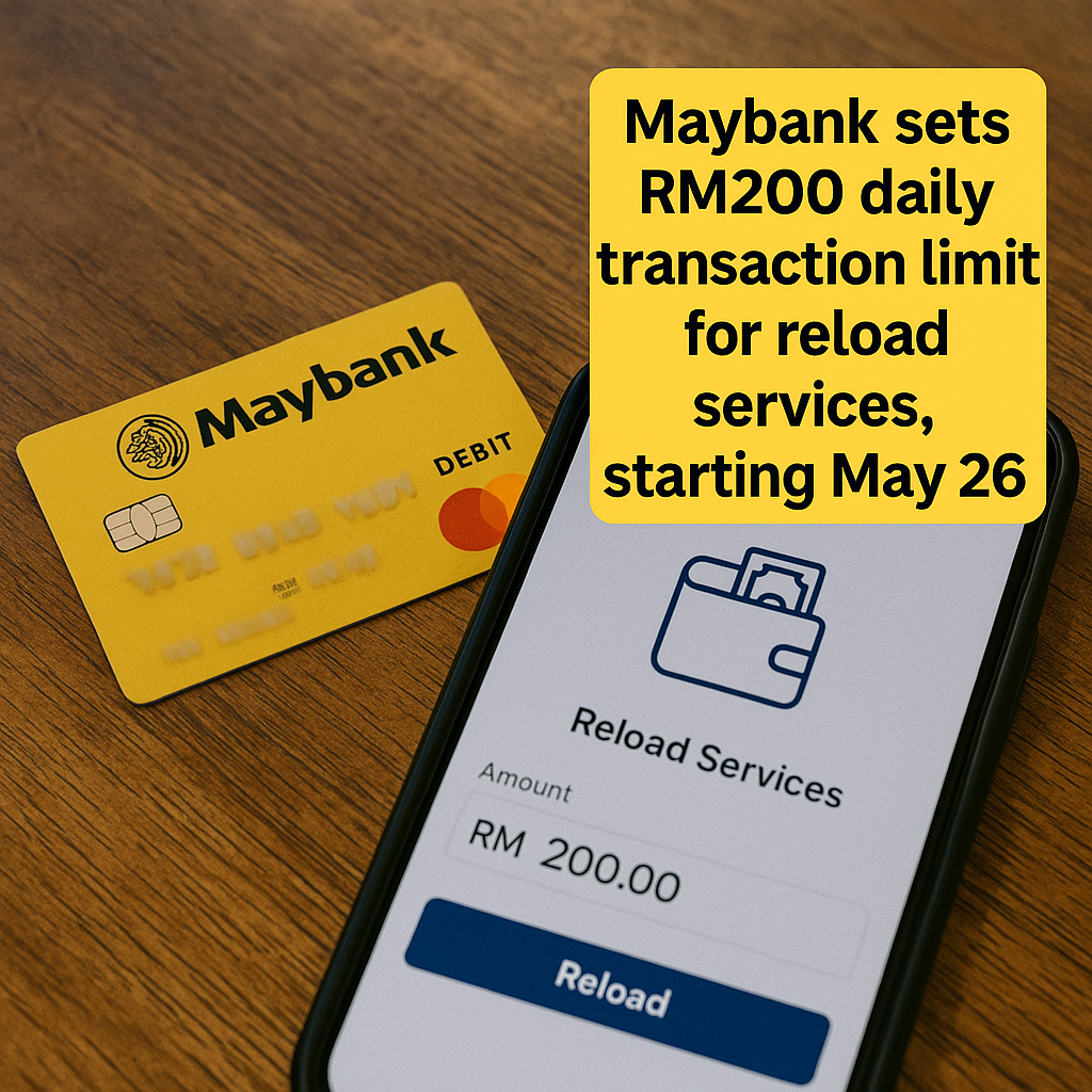 Maybank Introduces RM200 Daily Limit for Reloads Starting May 26 — Here’s What You Need to Know