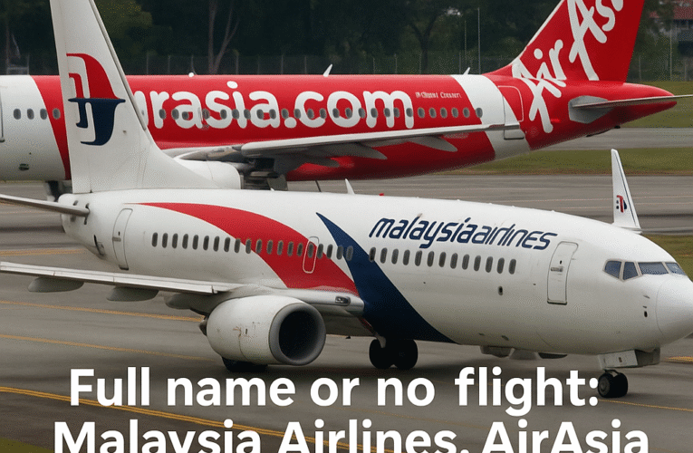 Use Your Full Name or Risk Missing Your Flight: Malaysia Airlines and AirAsia Make Booking Rules Stricter