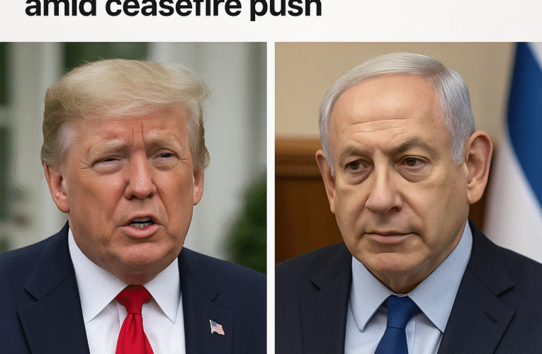 Trump to Netanyahu: Time to End the War in Gaza and Dial Back Iran Strike Talk