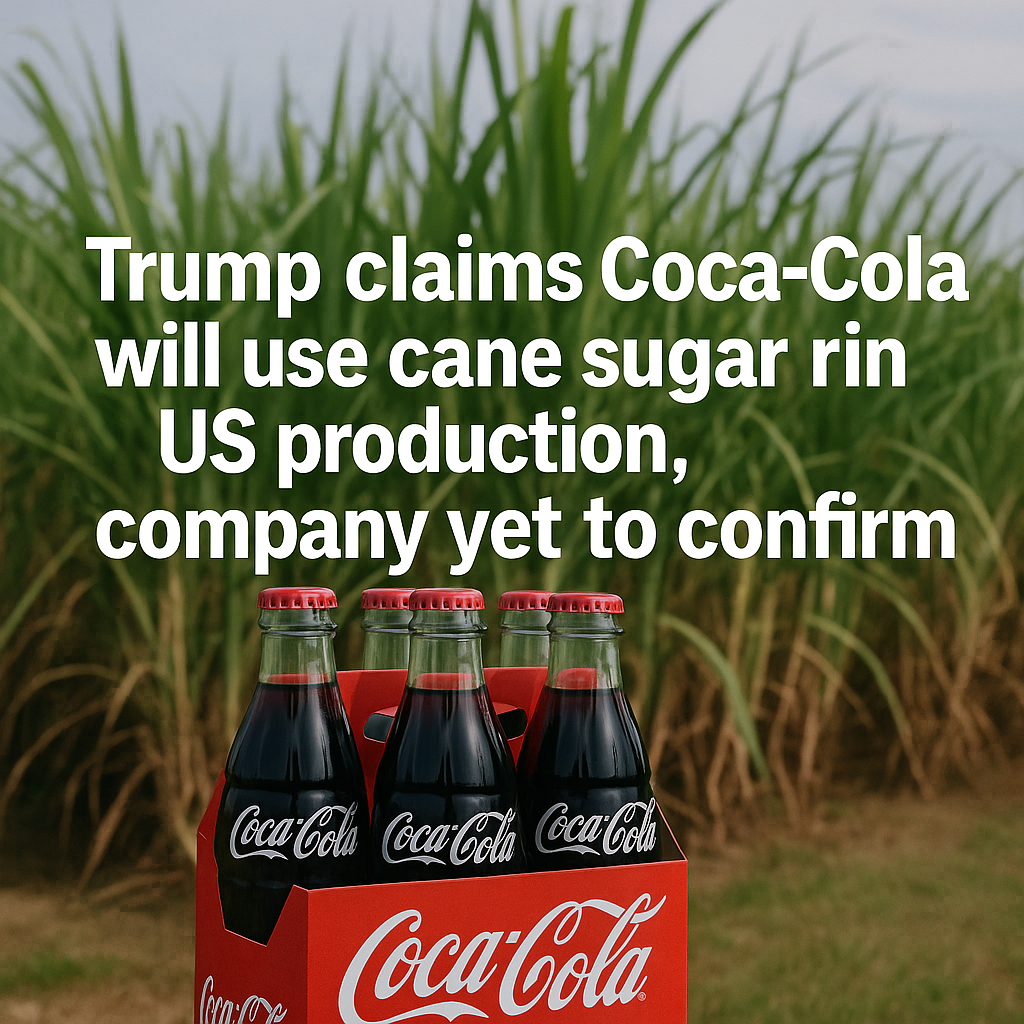 Trump Says Coca-Cola to Return to Real Cane Sugar in the U.S. – But Company Stays Quiet for Now