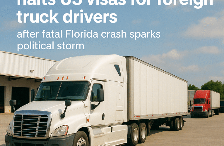 Trump Administration Halts US Visas for Foreign Truck Drivers Following Fatal Crash: A Human-Centered Look at the Controversy