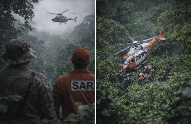 Mystery in the Skies: Urgent Search Intensifies for Missing Helicopter with Eight On Board in West Kalimantan