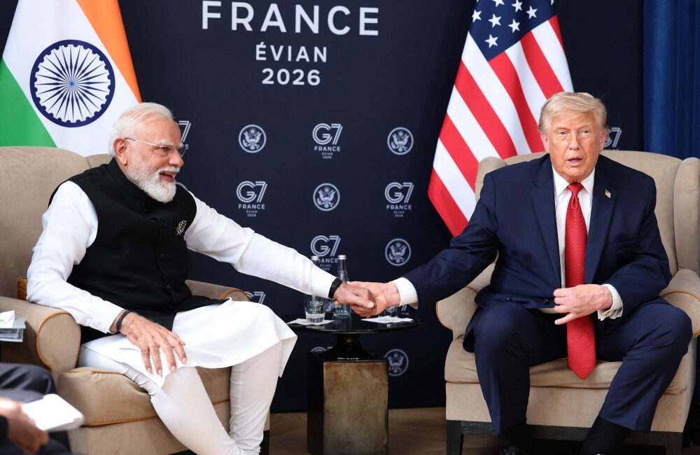 Modi–Trump G7 meeting signals progress on long-awaited US–India trade deal as leaders exchange unusual praise and urgency for agreement
