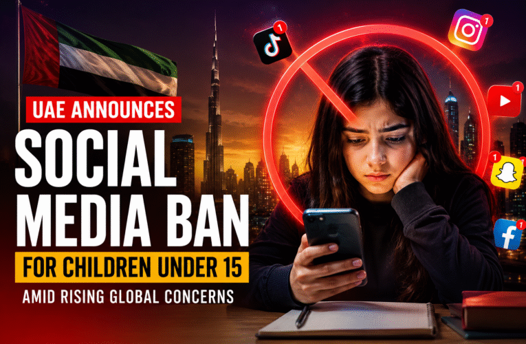 UAE Announces Social Media Ban for Children Under 15 Amid Rising Global Concerns