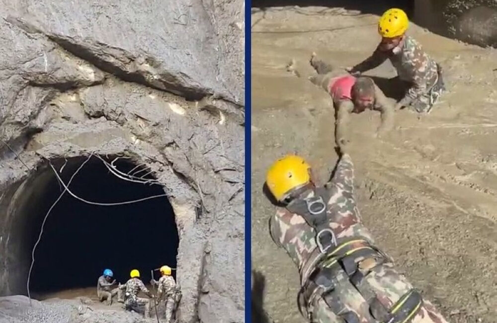 Nepali army drills into hydropower tunnel as rescue teams race to reach more than 100 trapped workers