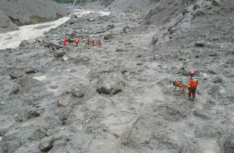 New landslide forms lake near Tibet border, forcing rescue teams to move to safety